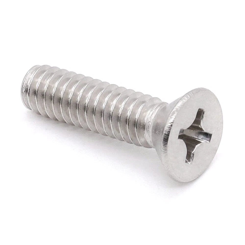 M2 & M2.5 Countersunk Phillips Screws – A2 Stainless Steel, Fully Threaded (2–60mm Overall Length)