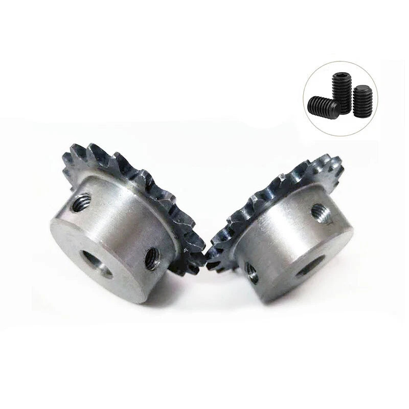 Roller Chain Drive Sprocket 1/4" 04C 10T-30T Pitch 6.35mm M5 Thread 45# Steel