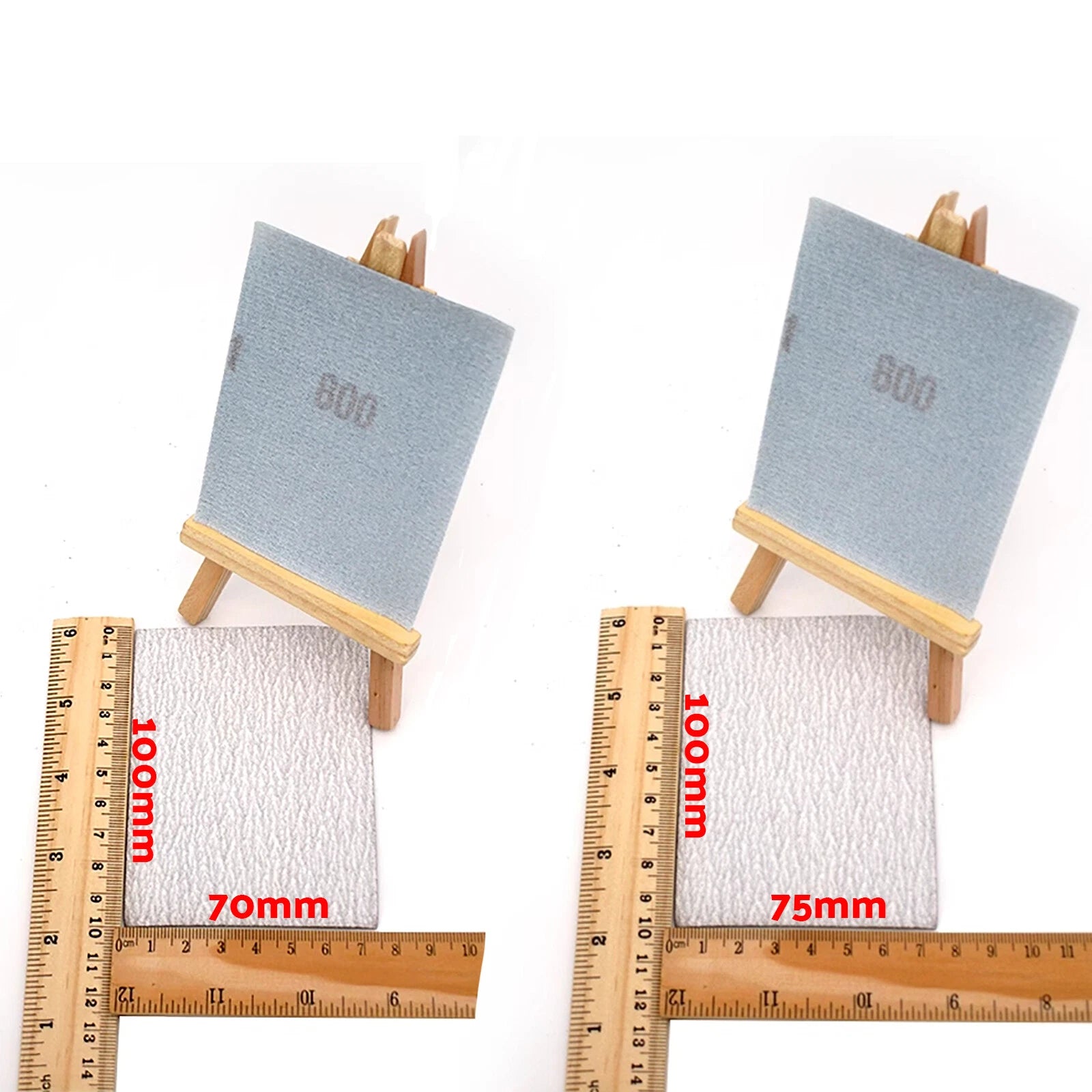 70x100 / 75x100mm White Sanding 80-1000 Grit Dry Sand Paper Hook Loop Sandpaper