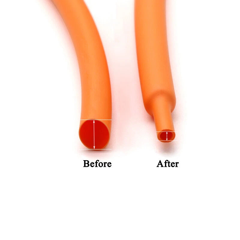 Orange PE Heat Shrink Tubing 2:1 — Electrical Wire Sleeving 1mm to 50mm