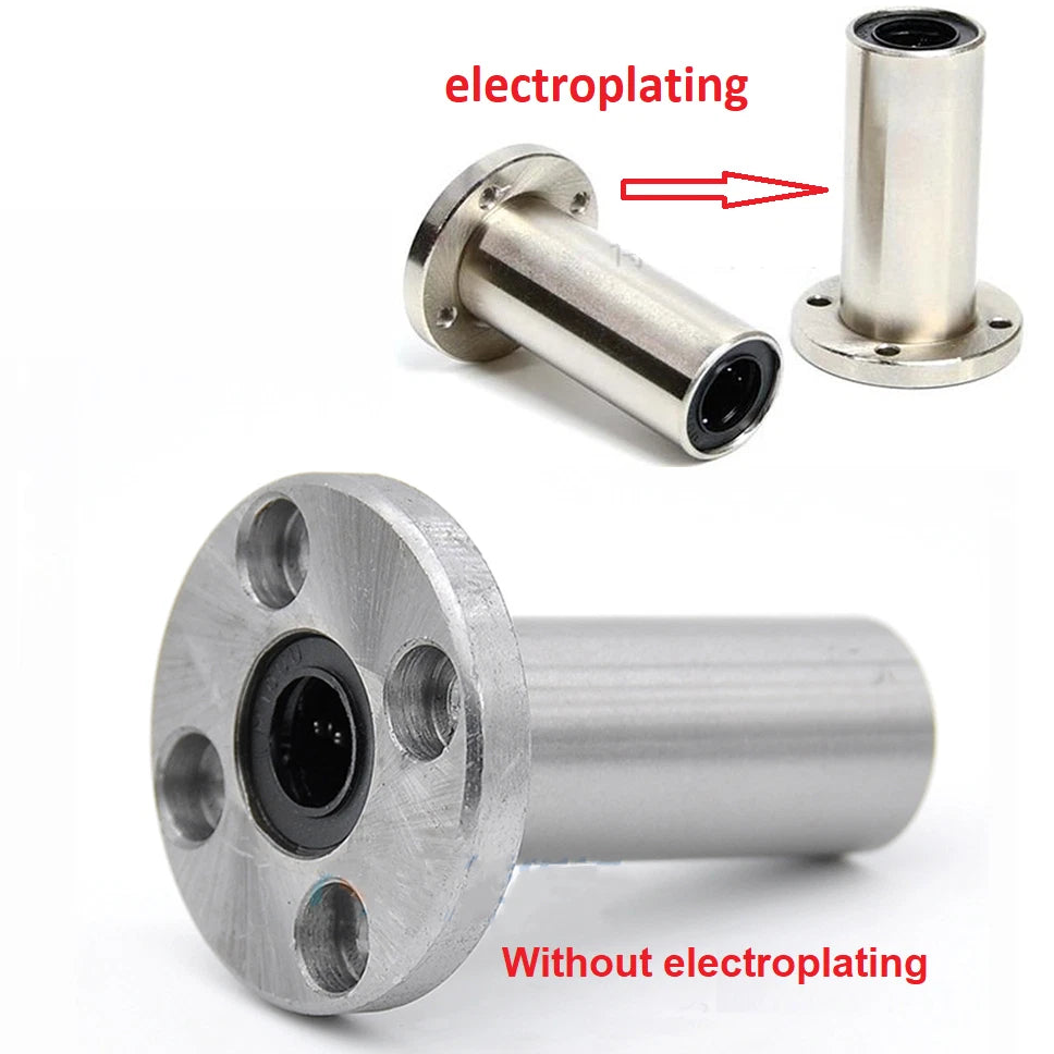 Lengthened Round Flange Shaft Linear Bushing Bearings 6mm-60mm LMF6LUU-LMF60LUU