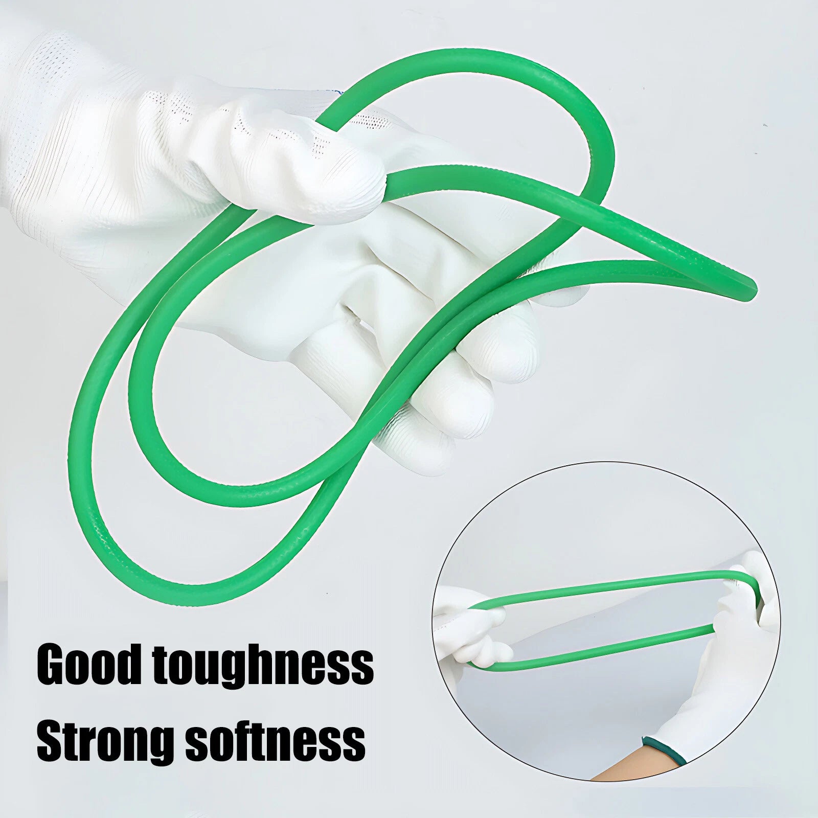 PU Round Belt Green Polyurethane Drive Belting Close Loop — 2mm to 10mm Diameter