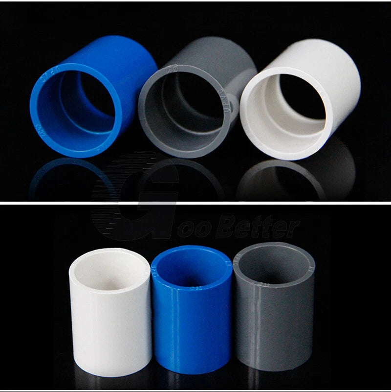16mm-160mm PVC Straight Connector Sleeve Pipe Fittings for Fishbowl Tank Metric