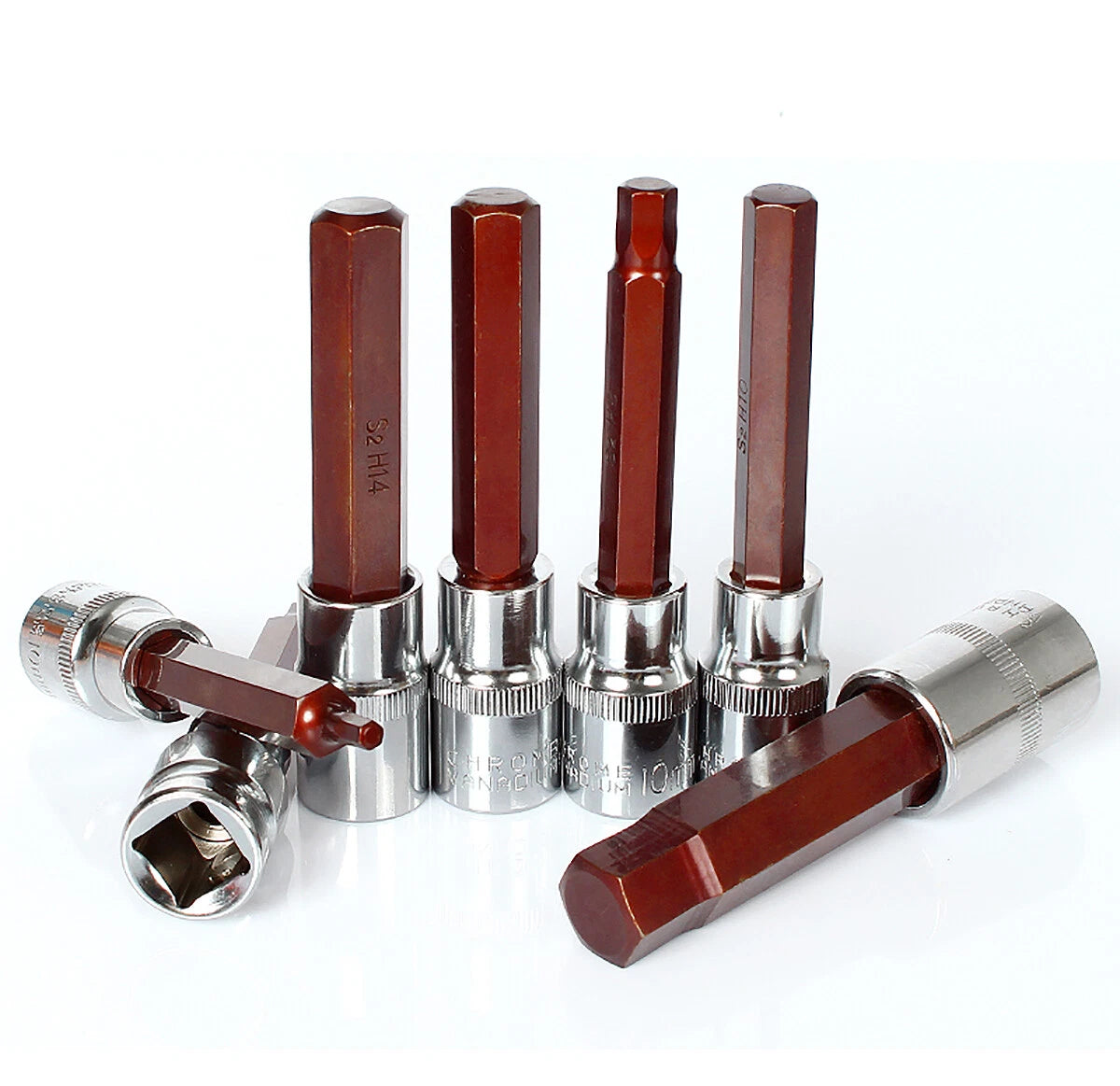 4mm-17mm Hex Socket Wrench Metric Allen Socket Hex Bit 1/2" Drive Size Optional