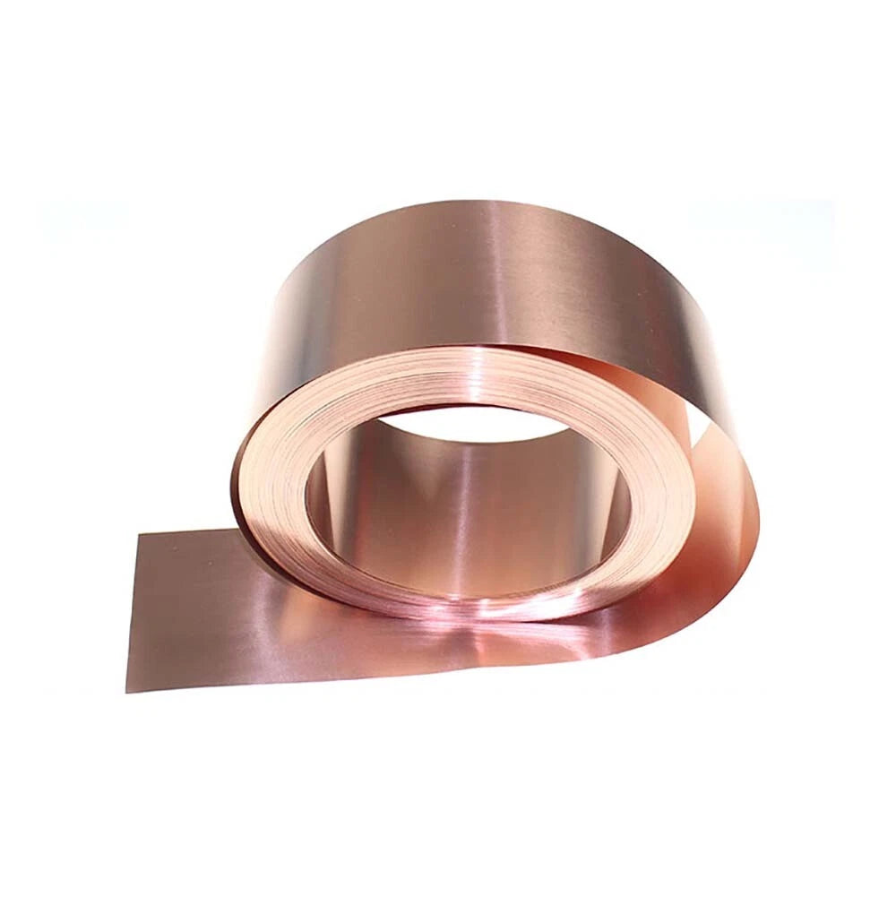 Pure Copper Band T2 Cu Sheet Foil Plate Metal Strip Thick 0.03-0.5mm 200x1000mm