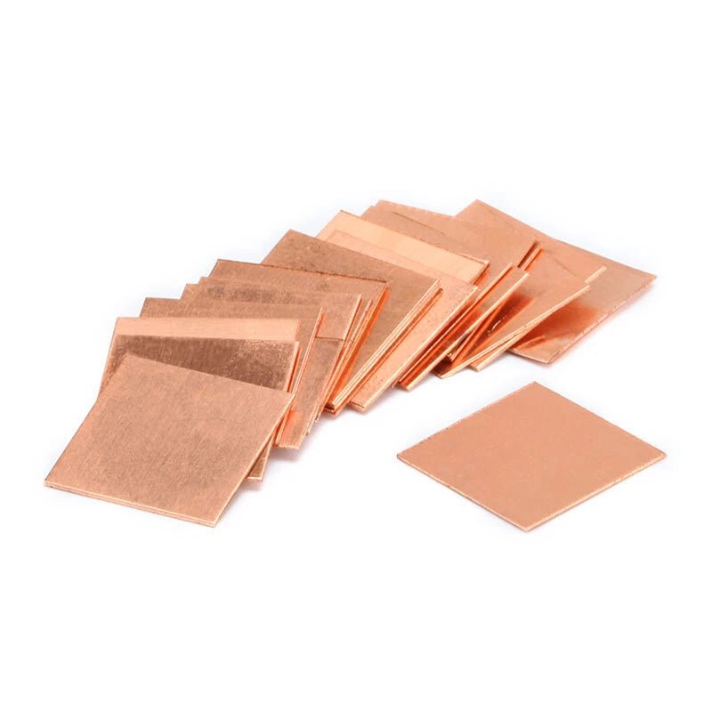 Copper Sheet Plate Guillotine Cut Metal 15x15mm/20x20mm Heatsink Cooling Sheets - HomeDIYer