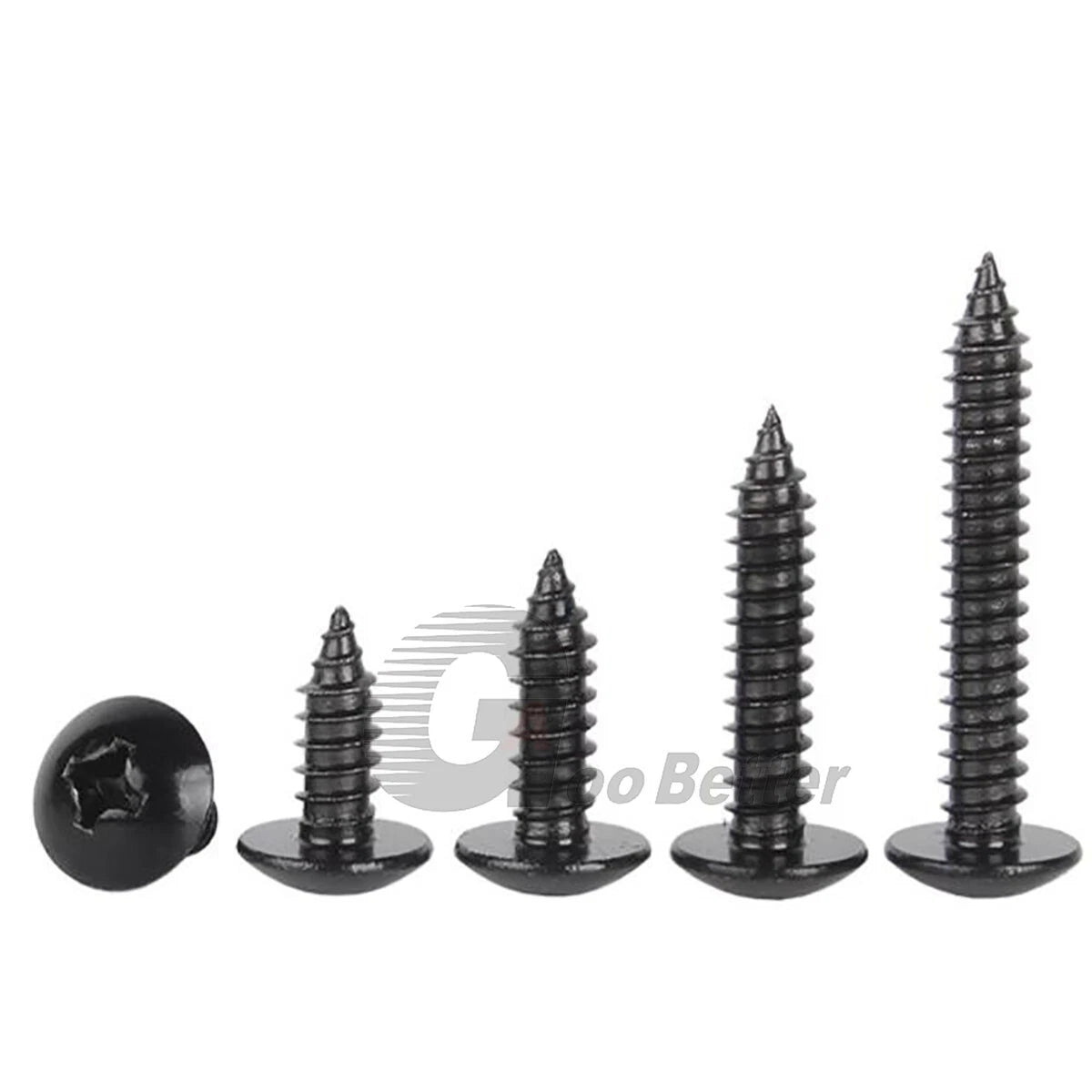 Phillips Truss Head Self Tapping Screws – Black 304 Stainless Steel, M3 M4 M5 M6
