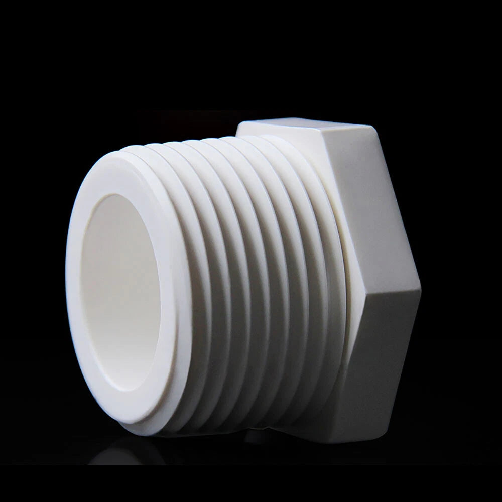 PVC Threaded Male BSP Pipe Fitting - End Cap Stop End Bung Water pipe fittings