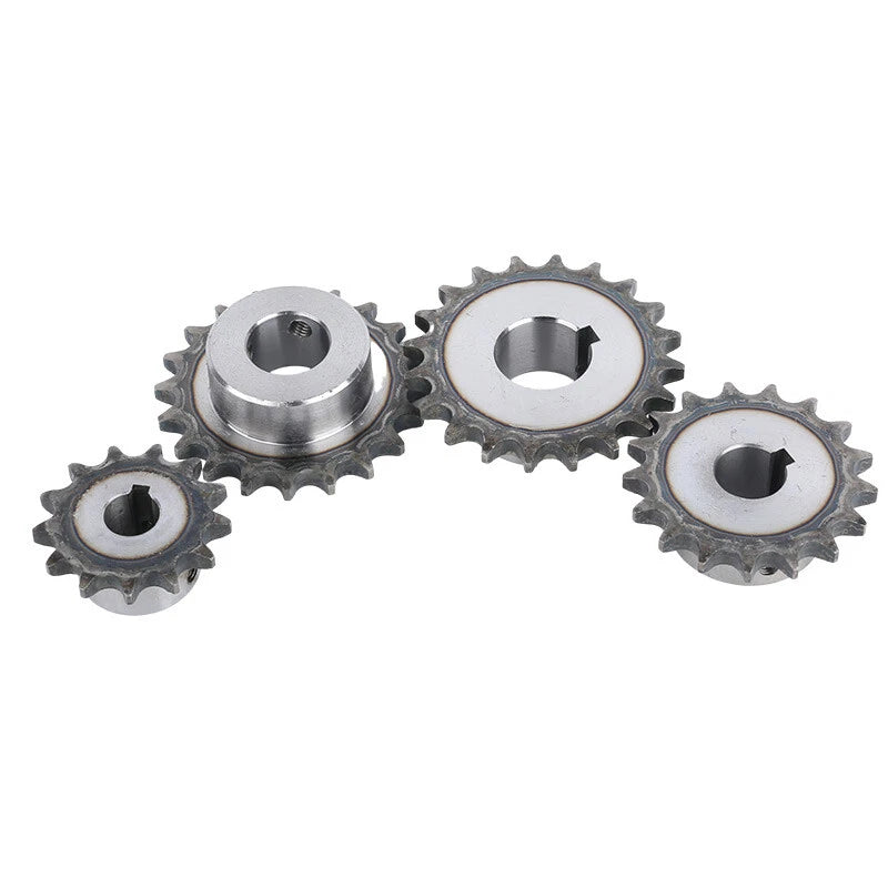 08B 1/2" Roller Chain Sprocket 10mm-40mm Bore 45# Steel 10T-32T 4-12mm Keywayed