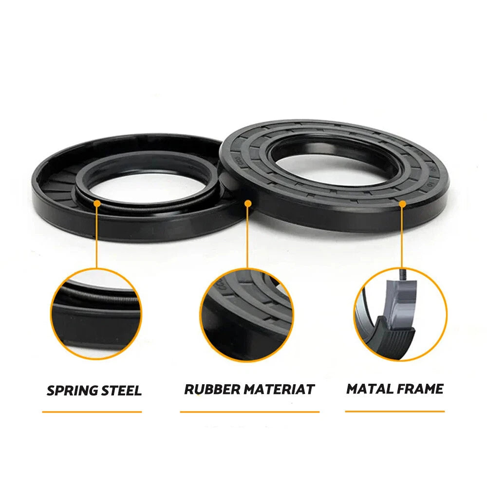 NBR TC Double Lip Oil Seal — Skeleton Shaft Seal Ø 190–400mm (1, 2 or 4 pcs)
