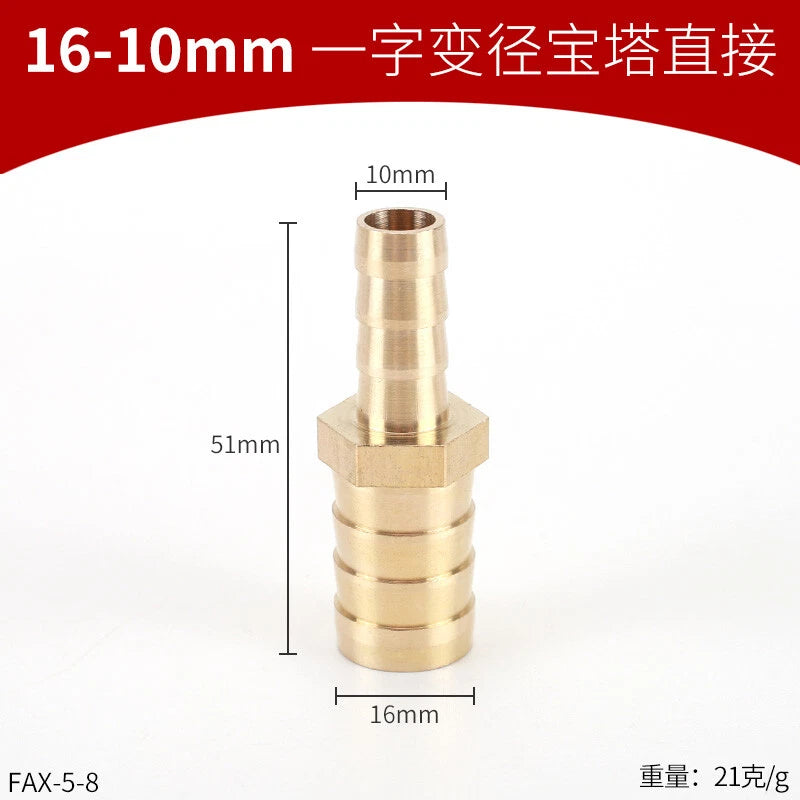 Brass Reducing Hose Fittings – Straight, L, T & Y Connectors for Gas & Air Tube