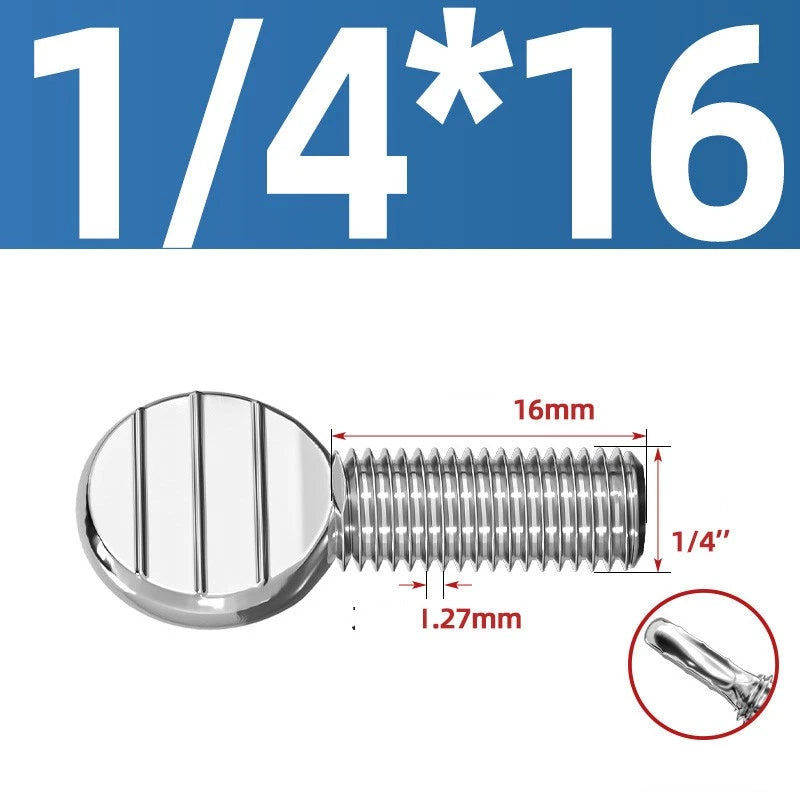 M4–M10 & 1/4"-5/16" Spade-Head Thumb Screws – A2 304 Stainless Steel, Tool-less Hand Grip