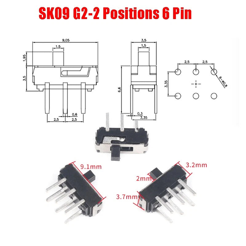 Miniature Slide Switch SS SK Series — 2/3 Position, 3–8 Pin Toggle Switches