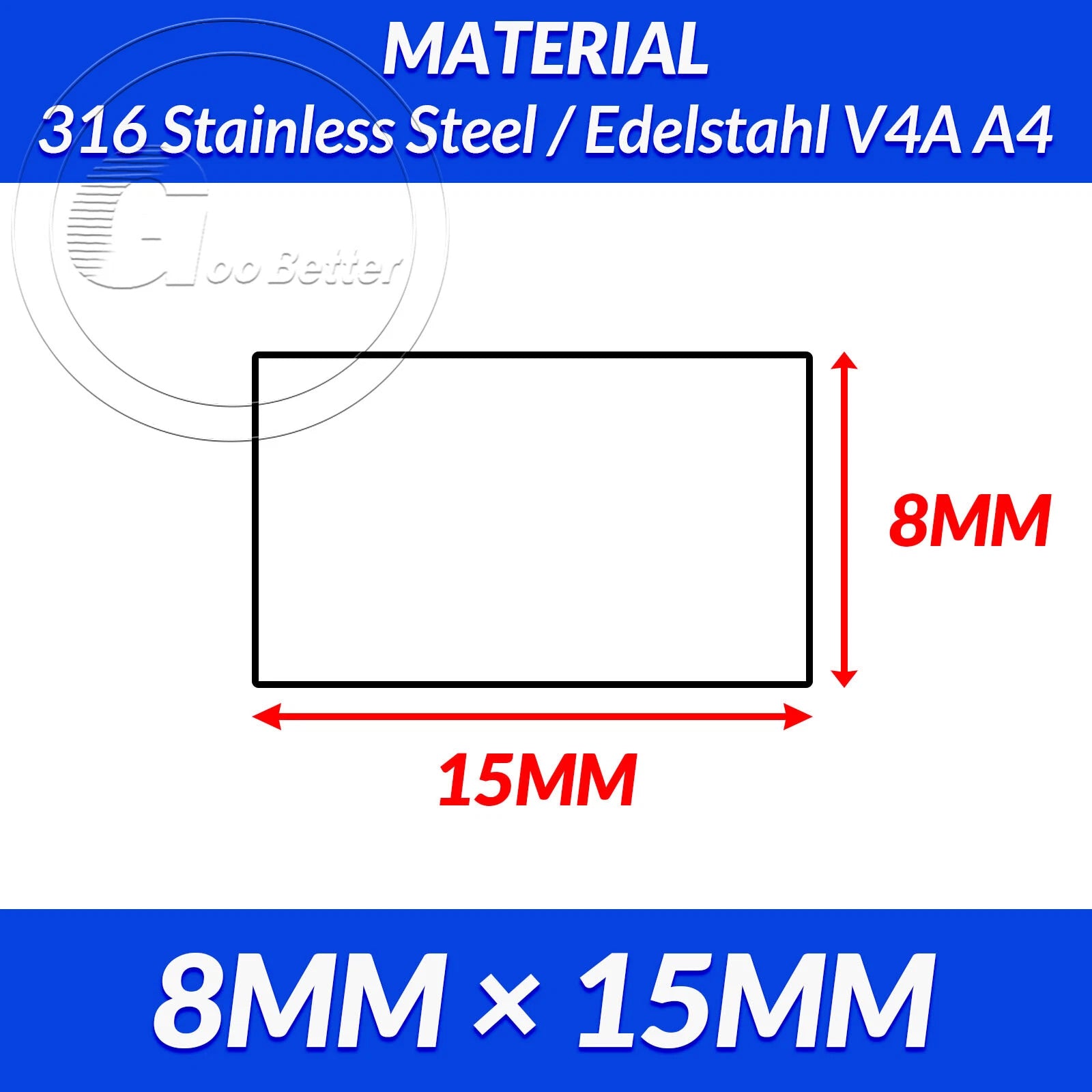 316 A4 Stainless Steel Flat Bar Metal Plate Strip Width 10MM-80MM Length 200MM