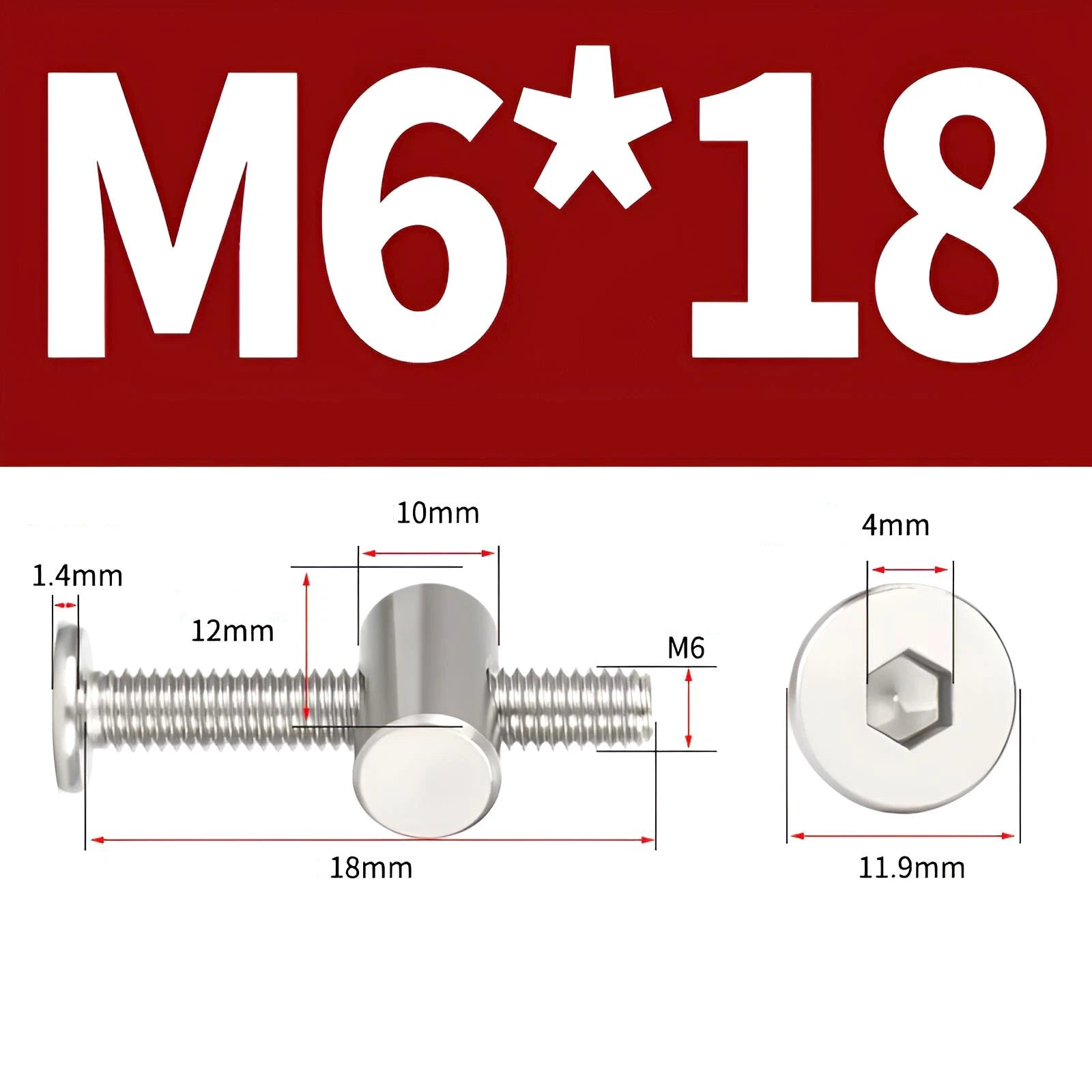 M4 M5 M6 M8 304 Stainless Steel Furniture Connecting Bolts with Barrel Nuts