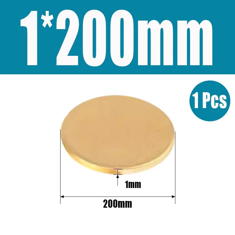 Thick 0.5mm-6mm Solid Brass Discs Blanks Discs Ø 20mm-300mm Metal Round Sheets