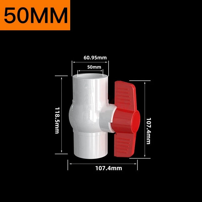 PVC Pipe Fittings White Connector Metric For Aquarium Fish Tank Various Parts