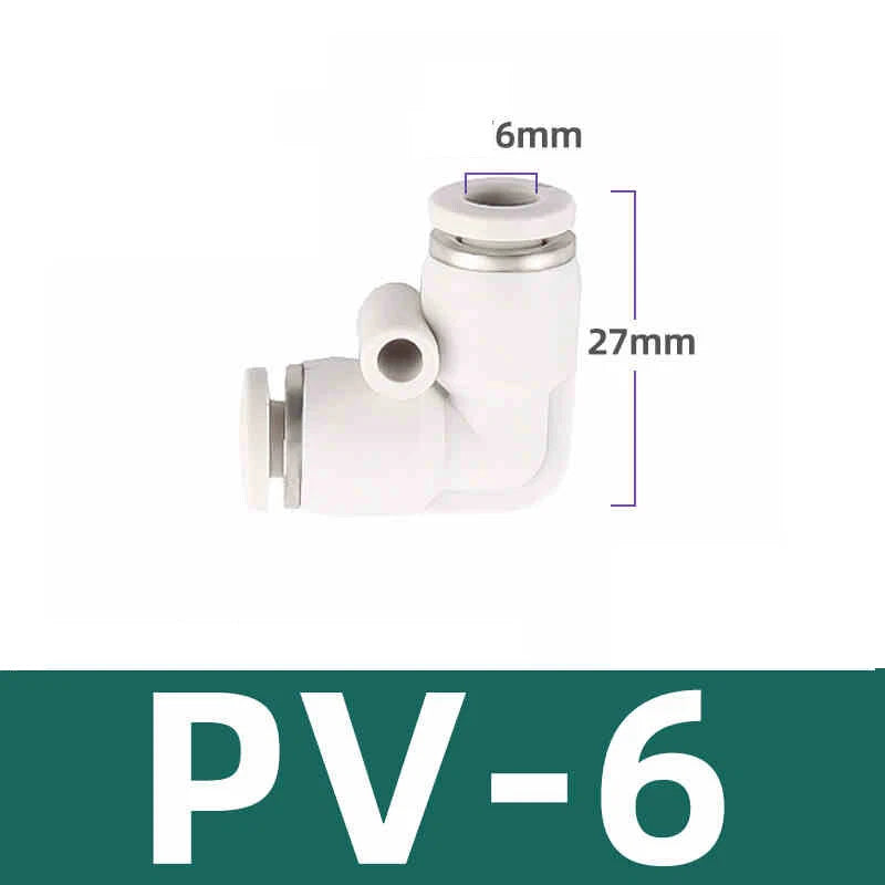 White Pneumatic Push Fit Connector Tube Pipe Joiner Air Water Lines Hose 4-16mm