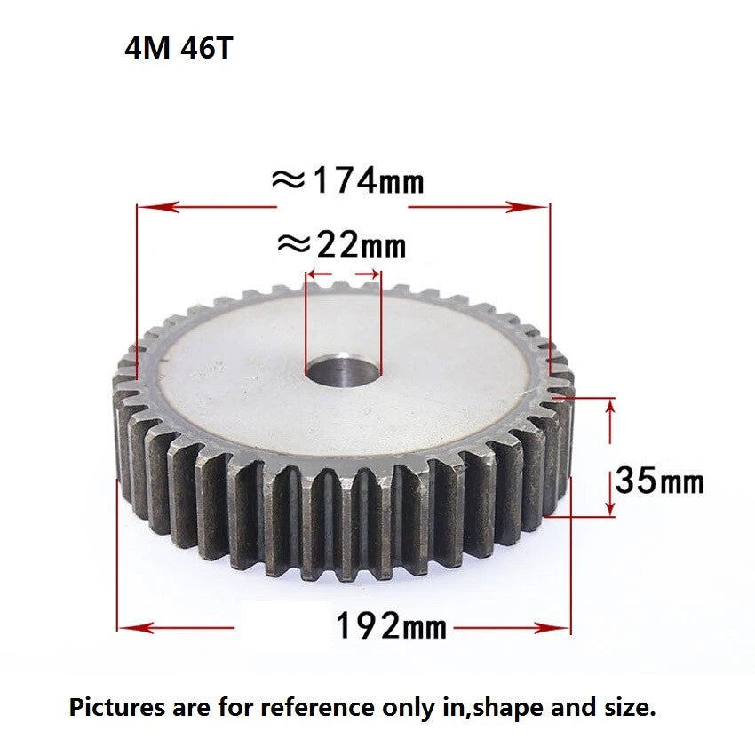 45# Steel 4Mod 10T-80T Spur Gears Thickness 35mm Motor Pinion Transmission Gear