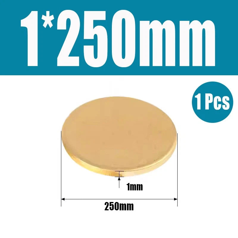 Thick 0.5mm-6mm Solid Brass Discs Blanks Discs Ø 20mm-300mm Metal Round Sheets