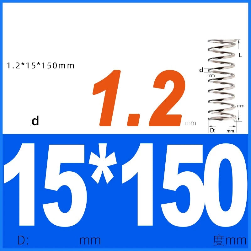 Compression Spring 1.2mm Wire Dia 14mm - 20mm OD Small Pressure Springs