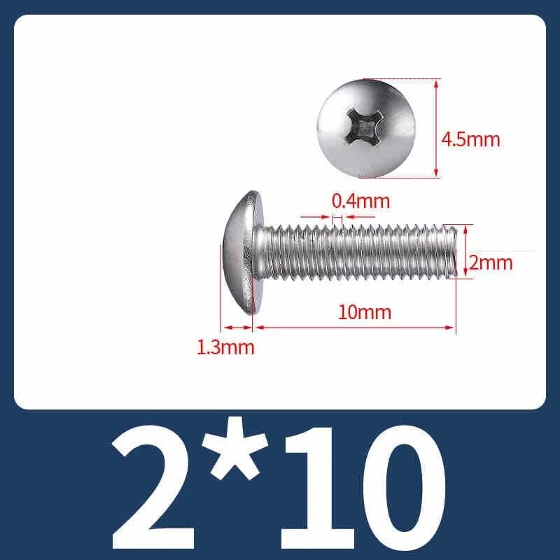 M2–M8 Stainless Steel Phillips Truss Head Machine Screws | 201 / 304 / 316 - HomeDIYer