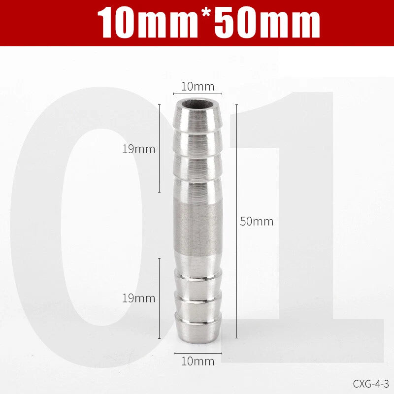 Stainless Steel BSP Hose Tail Connector Fitting — Y / L / T / Inline Type