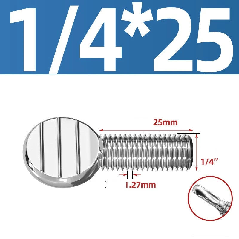 M4–M10 & 1/4"-5/16" Spade-Head Thumb Screws – A2 304 Stainless Steel, Tool-less Hand Grip
