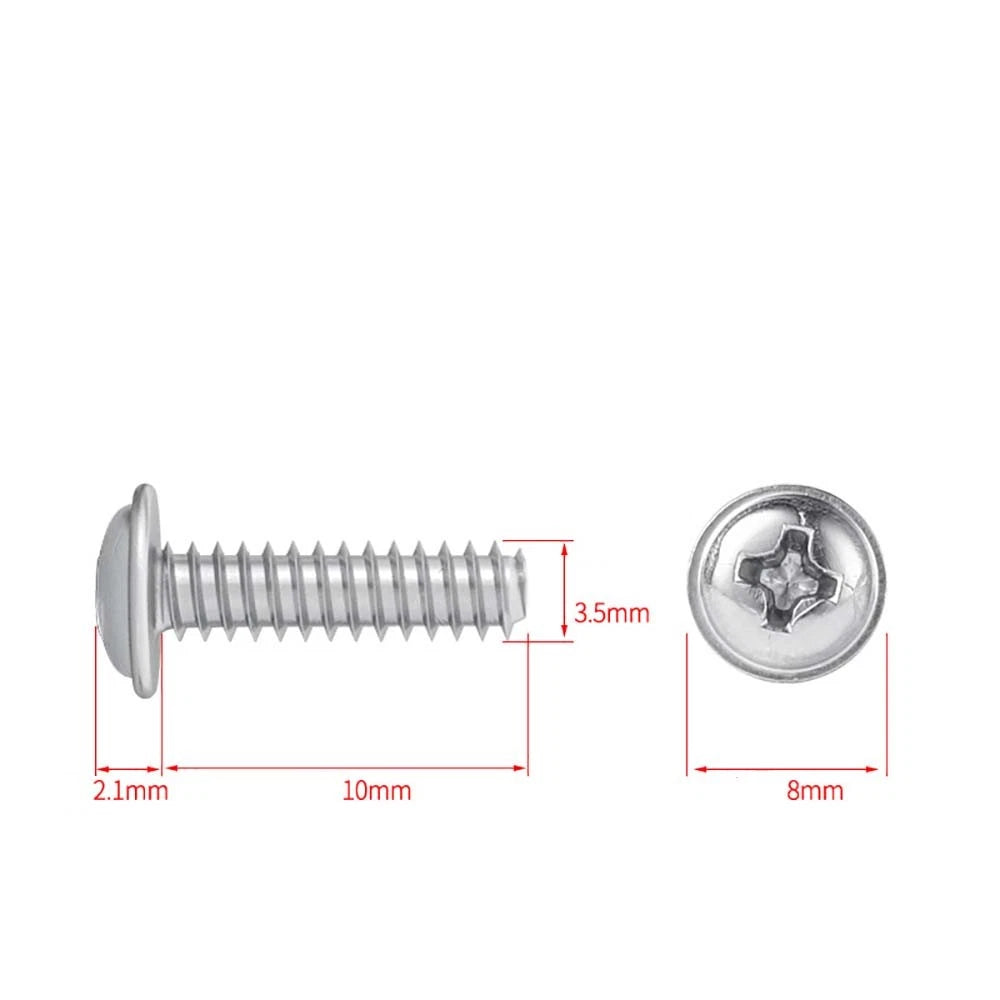 M1.7–M4 Stainless Steel Phillips Pan Head Machine Screws — 304 A2, Multiple Sizes