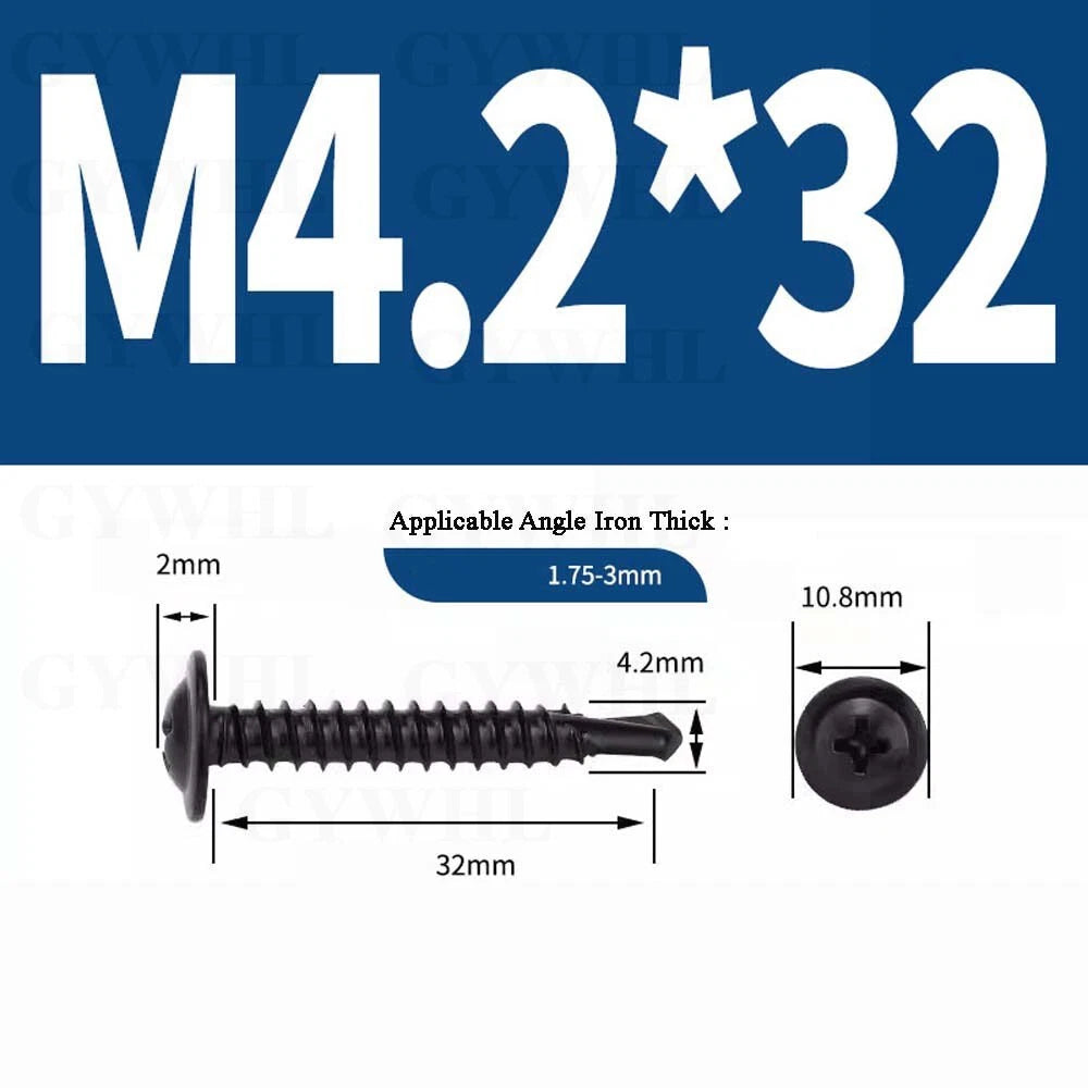 M4.2 M4.8 Self Drilling Wafer Head Screws – Steel & Stainless for Sheet Metal