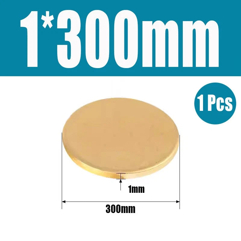 Thick 0.5mm-6mm Solid Brass Discs Blanks Discs Ø 20mm-300mm Metal Round Sheets