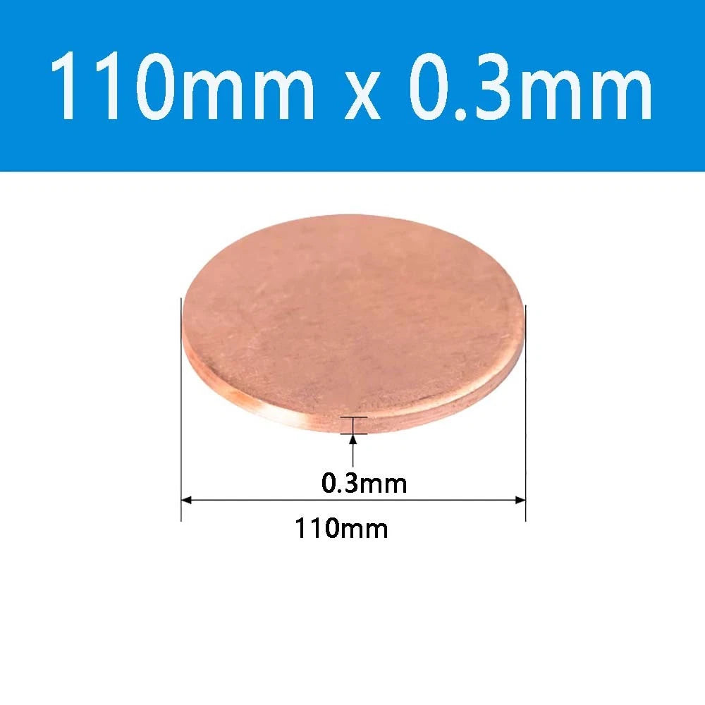 T2 Solid Pure Round Copper Sheet Flat Round Copper Disc Blank Round Metal Sheet