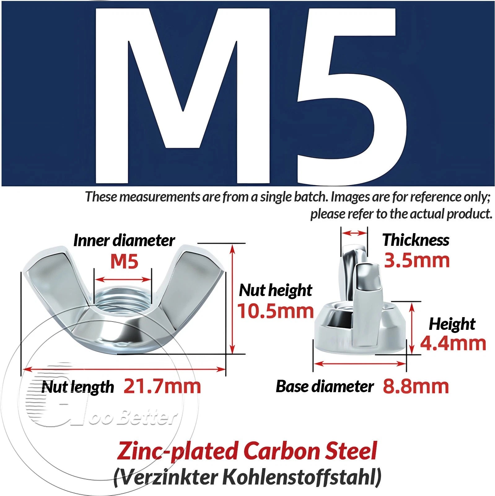 Galvanized Double-Ended Hanger Bolts M4 M5 M6 M8 M10, Wood-to-Metal Screws