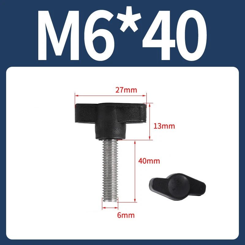 M4 M5 M6 M8 Wing Knob T - Handle Thumb Screw Bolts – Plastic Clamping Knob with Male Thread - HomeDIYer