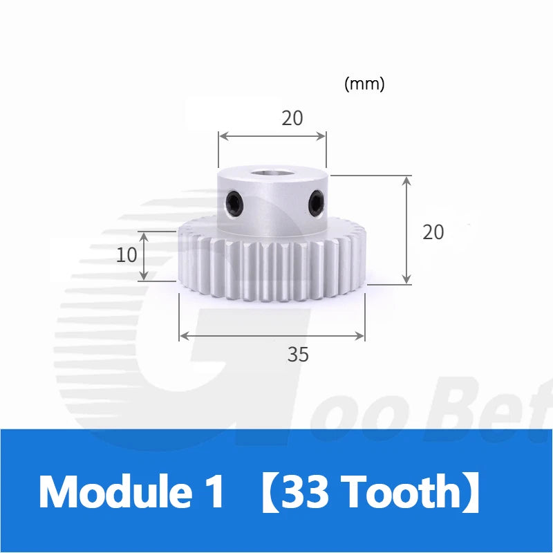Module 0.5/1/1.5 Precision Spur Gear Aluminium 12-60 Tooth Motor Pinion with Hub
