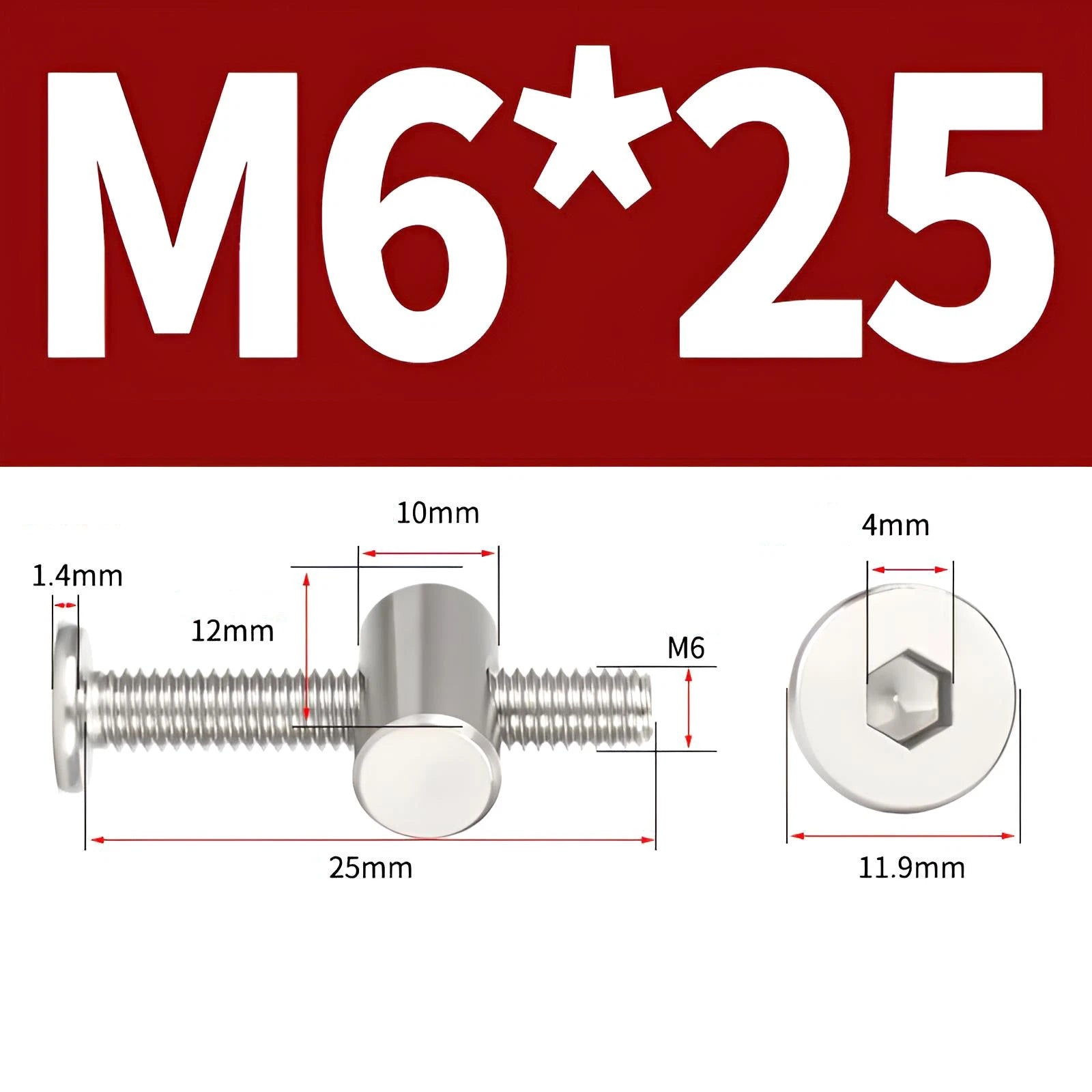 M4 M5 M6 M8 304 Stainless Steel Furniture Connecting Bolts with Barrel Nuts