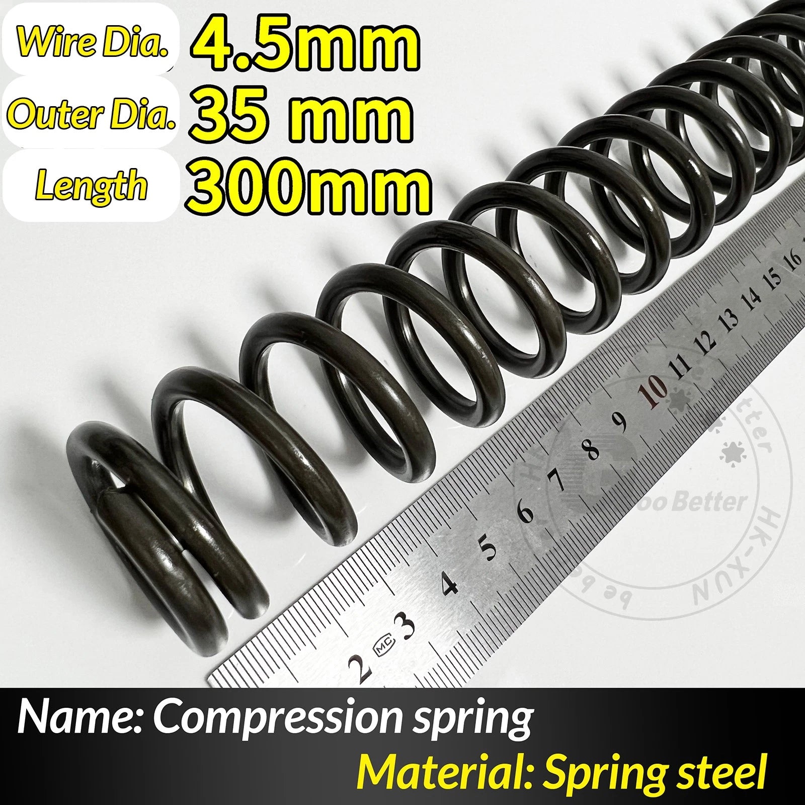 Compression Spring Pressure Springs, Wire Dia 4-5mm, OD 20-80mm, Length 300mm
