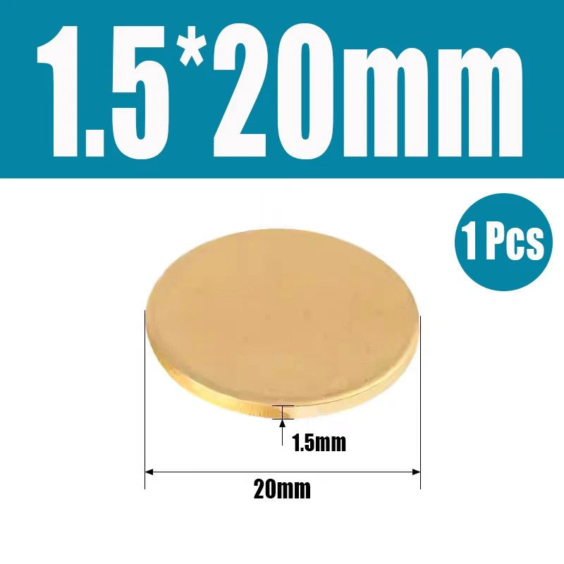 Thick 0.5mm-6mm Solid Brass Discs Blanks Discs Ø 20mm-300mm Metal Round Sheets