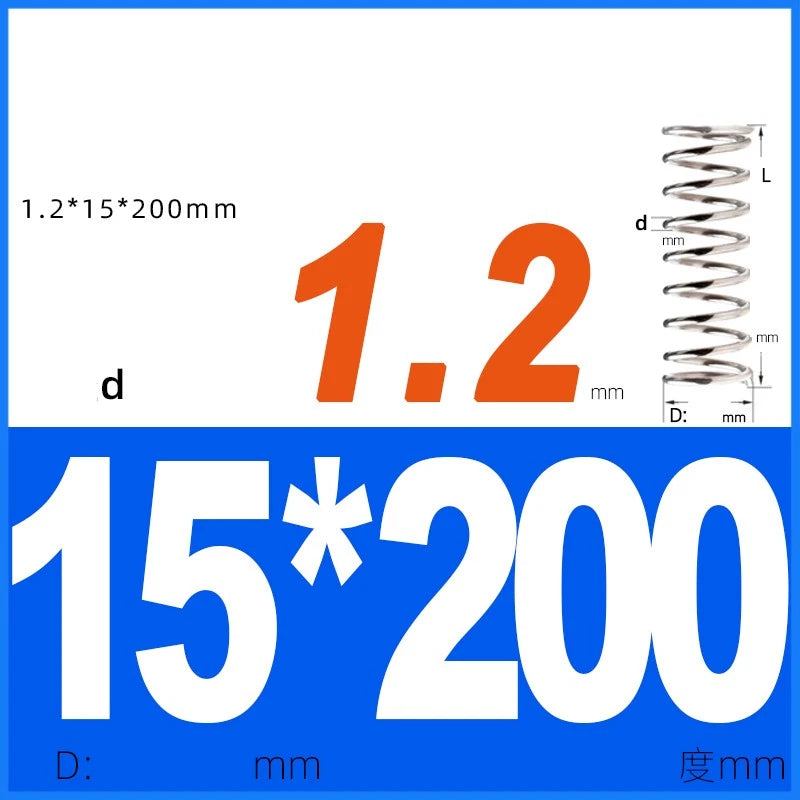 Compression Spring 1.2mm Wire Dia 14mm - 20mm OD Small Pressure Springs