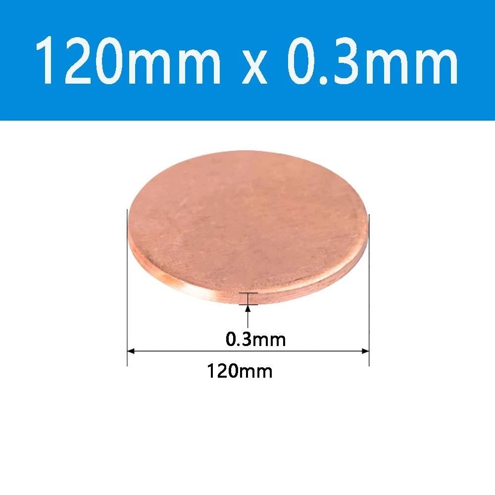 T2 Solid Pure Round Copper Sheet Flat Round Copper Disc Blank Round Metal Sheet