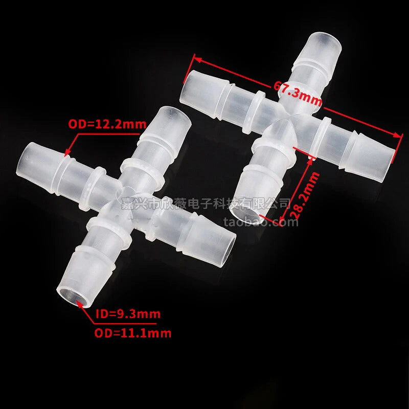 Plastic Hose Pipe Connector Reducing Fitting Plastic Barbed Fuel Water Vacuum