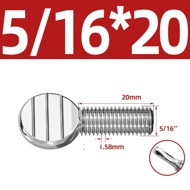 M4–M10 & 1/4"-5/16" Spade-Head Thumb Screws – A2 304 Stainless Steel, Tool-less Hand Grip
