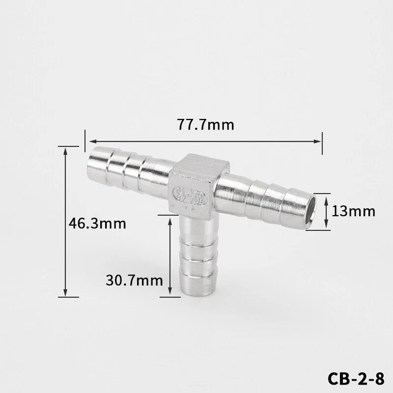 Stainless Steel Barb Hose Fittings — Straight, Elbow, Tee, Y-Piece & Cross