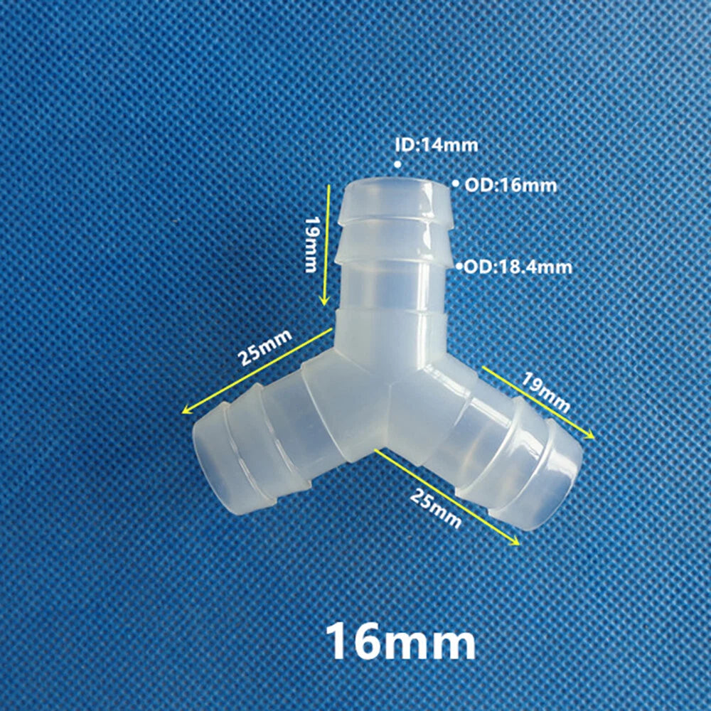 Y-Type 3-Way Barbed Hose Connector — Plastic Tee Fitting for Tube & Pipe