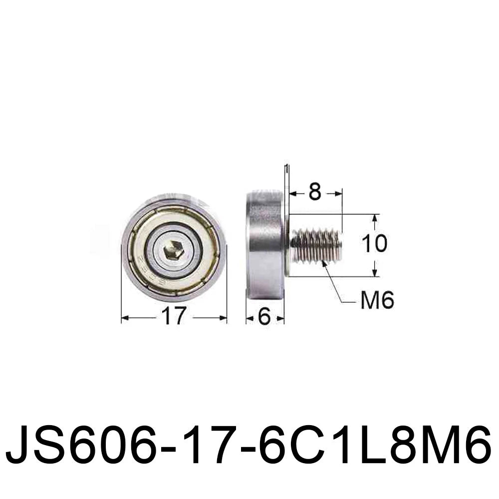 NTBG 7-52mm Metal Ball Bearing Pulley Flat Roller Guiding Wheel M3-M10 Threaded