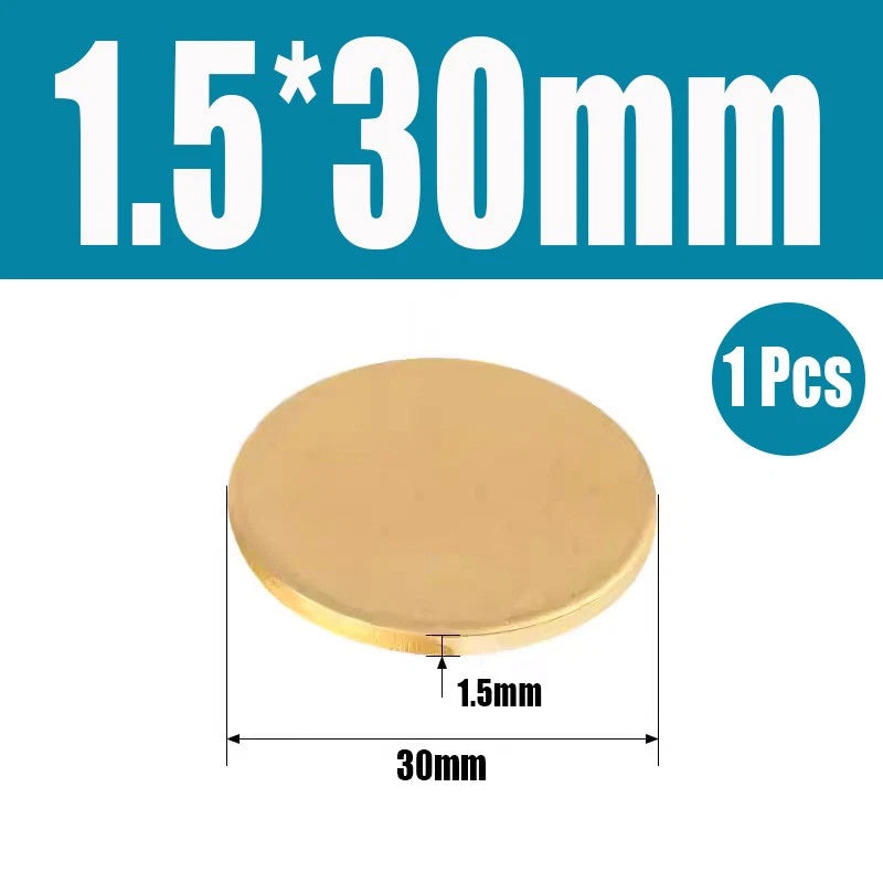 Thick 0.5mm-6mm Solid Brass Discs Blanks Discs Ø 20mm-300mm Metal Round Sheets