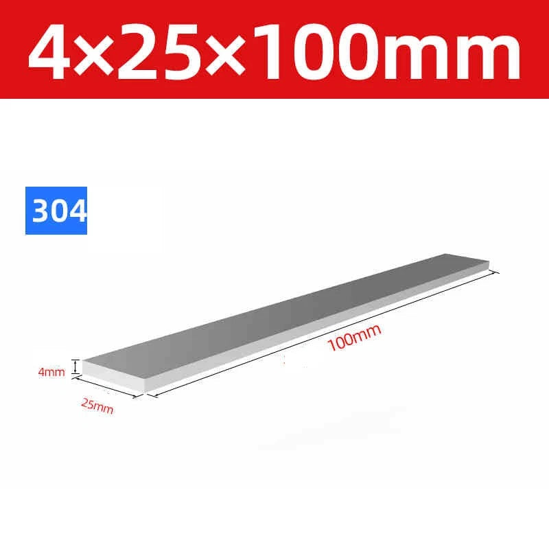 304 Stainless Steel Flat Bar Metal Plate Strip Width 10mm-80mm Thick 3mm to 20mm