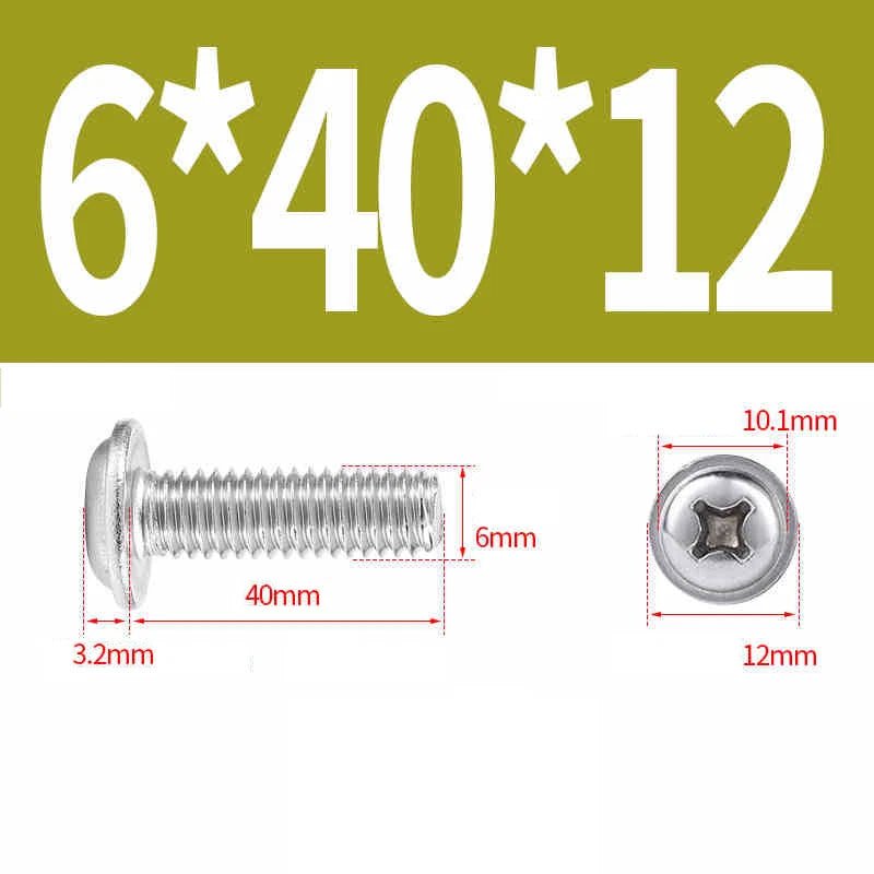 Phillips Flanged Pan Head Machine Screws 316 Stainless Steel M3 M4 M5 M6 - HomeDIYer