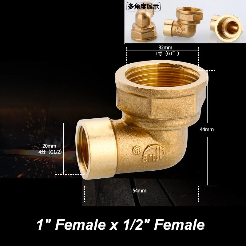 BSP Brass Pipe Fittings – Elbow & Union Connectors, Female/Male, 1/2" 3/4" 1"