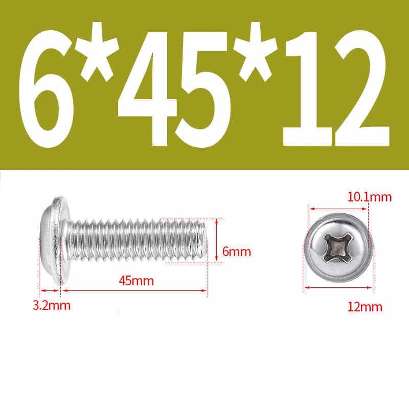 Phillips Flanged Pan Head Machine Screws 316 Stainless Steel M3 M4 M5 M6 - HomeDIYer
